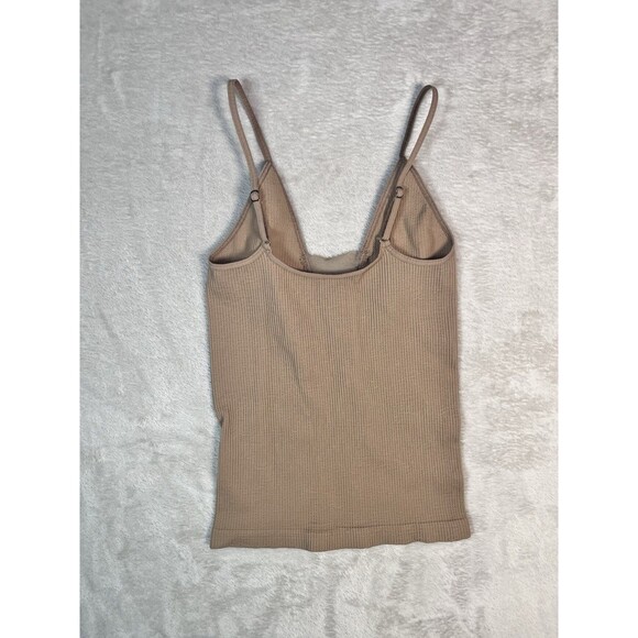 Intimately Free People Beige Ribbed Come Around Mesh Camisole XS/S Sheer Sexy - Picture 3 of 6